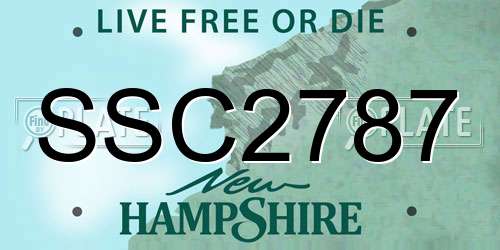 SSC2787 New Hampshire License Plate