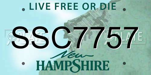 SSC7757 New Hampshire License Plate