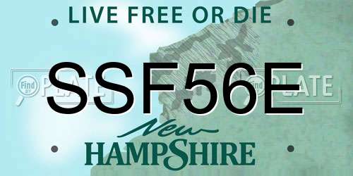 SSF56E New Hampshire License Plate
