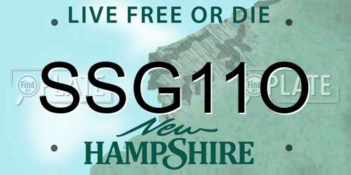 SSG11O New Hampshire License Plate