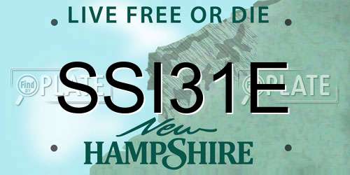SSI31E New Hampshire License Plate