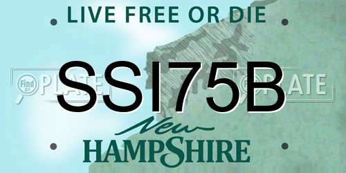 SSI75B New Hampshire License Plate