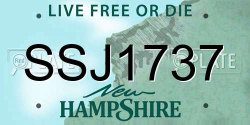 SSJ1737 New Hampshire License Plate