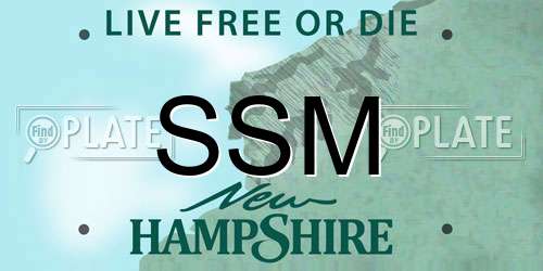 SSM New Hampshire License Plate
