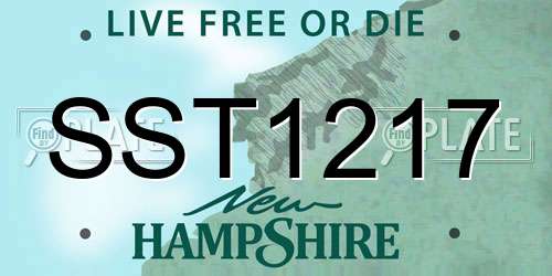 SST1217 New Hampshire License Plate