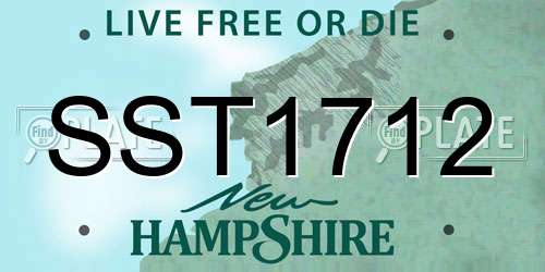 SST1712 New Hampshire License Plate