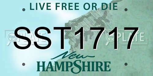 SST1717 New Hampshire License Plate