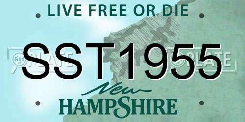 SST1955 New Hampshire License Plate