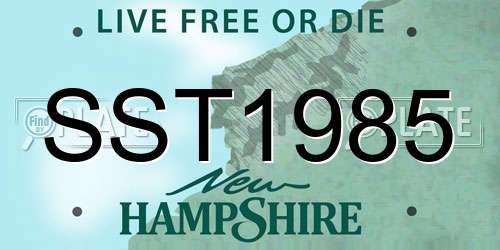 SST1985 New Hampshire License Plate