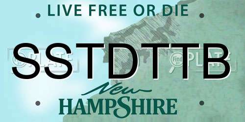 SSTDTTB New Hampshire License Plate