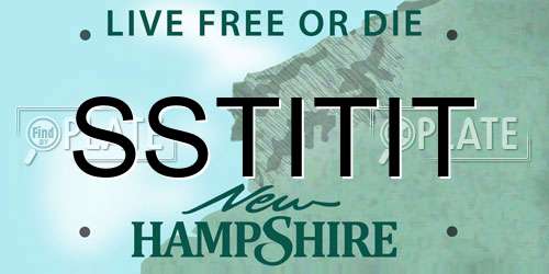 SSTITIT New Hampshire License Plate