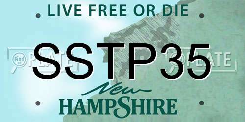 SSTP35 New Hampshire License Plate