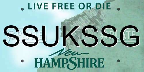 SSUKSSG New Hampshire License Plate