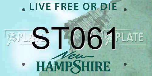 ST061 New Hampshire License Plate