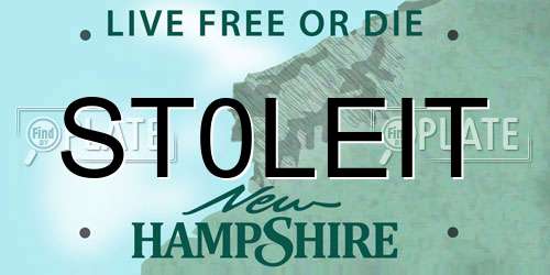 ST0LEIT New Hampshire License Plate