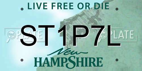 ST1P7L New Hampshire License Plate