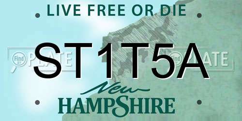 ST1T5A New Hampshire License Plate