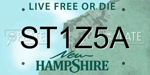 ST1Z5A New Hampshire License Plate