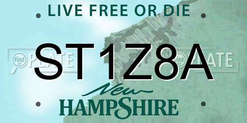 ST1Z8A New Hampshire License Plate