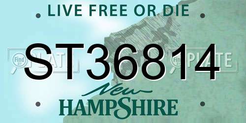 ST36814 New Hampshire License Plate