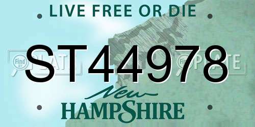 ST44978 New Hampshire License Plate