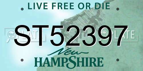 ST52397 New Hampshire License Plate