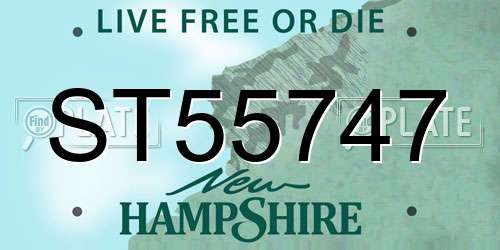 ST55747 New Hampshire License Plate
