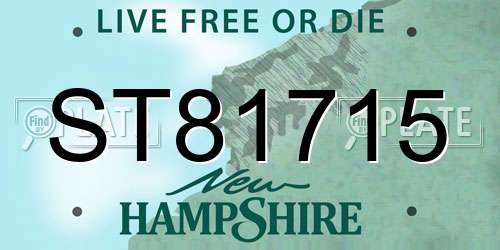 ST81715 New Hampshire License Plate