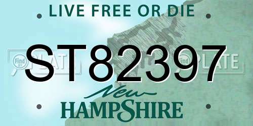ST82397 New Hampshire License Plate