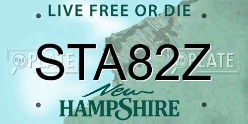 STA82Z New Hampshire License Plate
