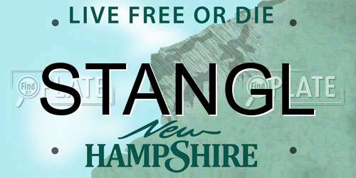 STANGL New Hampshire License Plate