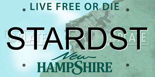STARDST New Hampshire License Plate