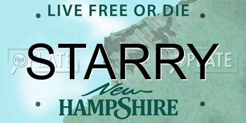 STARRY New Hampshire License Plate