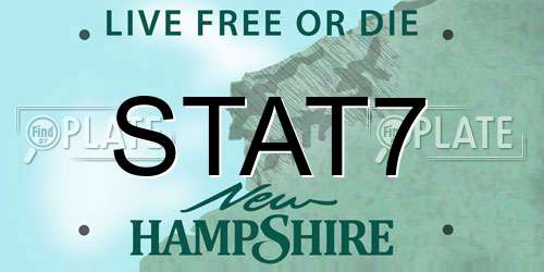 STAT7 New Hampshire License Plate