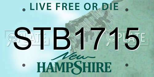 STB1715 New Hampshire License Plate