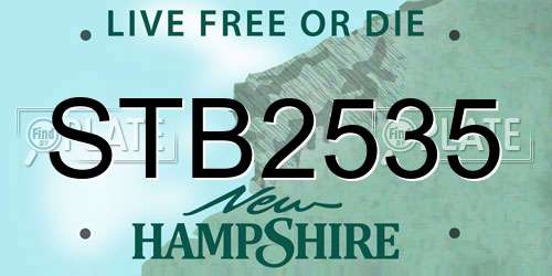 STB2535 New Hampshire License Plate