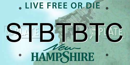 STBTBTC New Hampshire License Plate