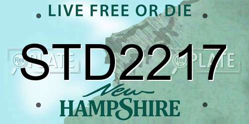 STD2217 New Hampshire License Plate