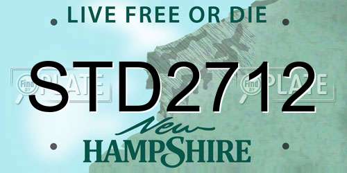 STD2712 New Hampshire License Plate