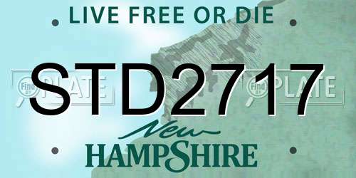 STD2717 New Hampshire License Plate