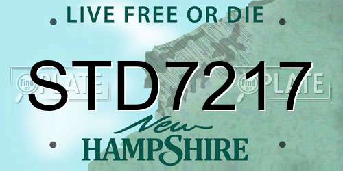 STD7217 New Hampshire License Plate