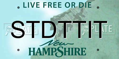 STDTTIT New Hampshire License Plate