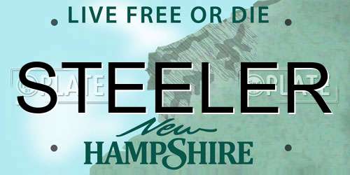 STEELER New Hampshire License Plate