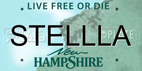 STELLLA New Hampshire License Plate