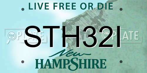 STH32I New Hampshire License Plate