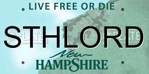 STHLORD New Hampshire License Plate