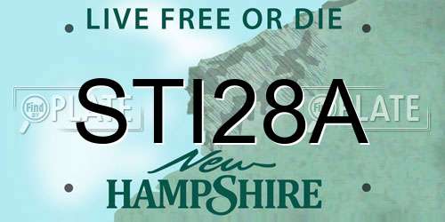 STI28A New Hampshire License Plate