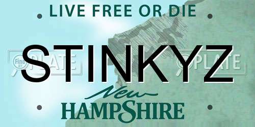 STINKYZ New Hampshire License Plate