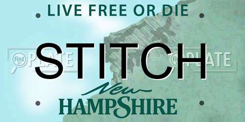 STITCH New Hampshire License Plate