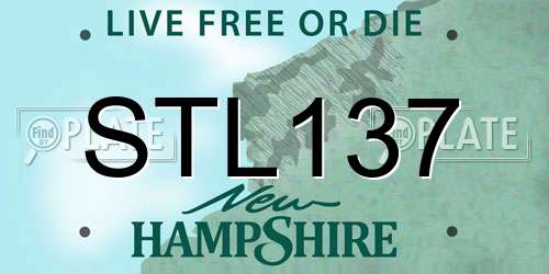 STL137 New Hampshire License Plate